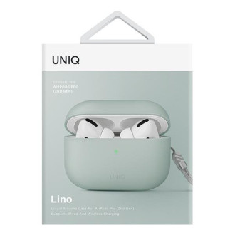 Uniq pouzdro Lino AirPods Pro 2 gen Silikon mint/mint green