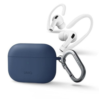 Uniq pouzdro Nexo AirPods Pro 2 gen + ušní háčky Silikonově modrá/kaspická modrá