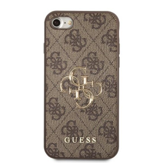 Guess GUHCI84GMGBR iPhone 7/8/SE 2020/2022 hnědý/hnědý pevný obal 4G velké kovové logo