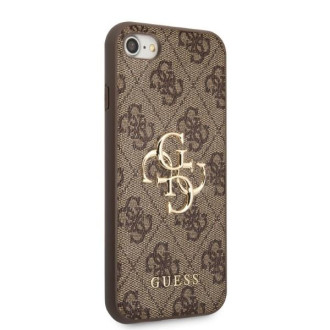 Guess GUHCI84GMGBR iPhone 7/8/SE 2020/2022 hnědý/hnědý pevný obal 4G velké kovové logo