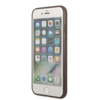 Guess GUHCI84GMGBR iPhone 7/8/SE 2020/2022 hnědý/hnědý pevný obal 4G velké kovové logo