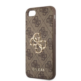 Guess GUHCI84GMGBR iPhone 7/8/SE 2020/2022 hnědý/hnědý pevný obal 4G velké kovové logo