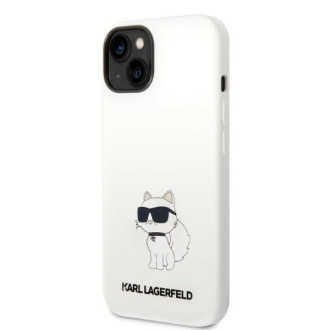 Karl Lagerfeld KLHMP14MSNCHBCH iPhone 14 Plus 6,7&quot; pevný obal bílý/bílý silikonový chupette MagSafe