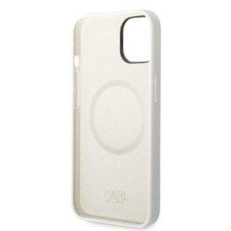 Karl Lagerfeld KLHMP14MSNCHBCH iPhone 14 Plus 6,7&quot; pevný obal bílý/bílý silikonový chupette MagSafe