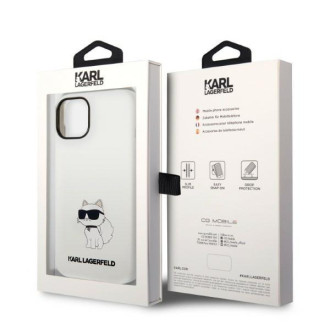 Karl Lagerfeld KLHMP14MSNCHBCH iPhone 14 Plus 6,7&quot; pevný obal bílý/bílý silikonový chupette MagSafe