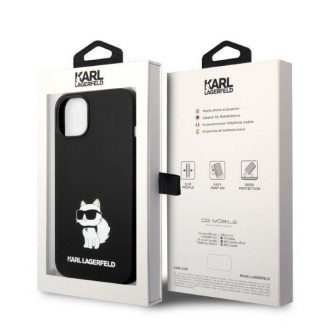 Karl Lagerfeld KLHMP14MSNCHBCK iPhone 14 Plus 6,7" pevné pouzdro černo/černé silikonové Choupette MagSafe