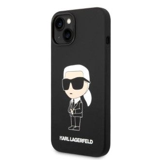 Karl Lagerfeld KLHMP14MSNIKBCK iPhone 14 Plus 6,7" pevné pouzdro černo/černé silikonové Ikonik Magsafe