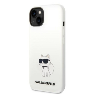 Karl Lagerfeld KLHMP14SSNCHBCH iPhone 14 6,1&quot; pevný obal bílý/bílý silikonový chupette MagSafe