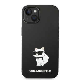 Karl Lagerfeld KLHMP14SSNCHBCK iPhone 14 6,1&quot; pevný obal černo/černý silikonový chupette MagSafe