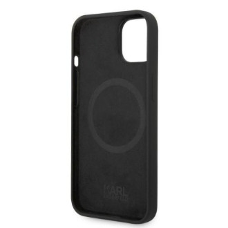 Karl Lagerfeld KLHMP14SSNCHBCK iPhone 14 6,1&quot; pevný obal černo/černý silikonový chupette MagSafe