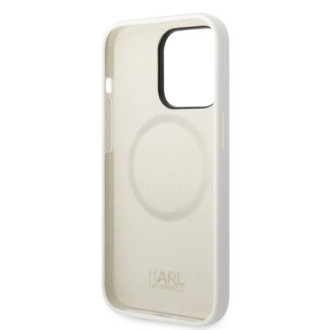Karl Lagerfeld KLHMP14XSNCHBCH pevný obal pro iPhone 14 Pro Max 6,7&quot; bílý/bílý silikonový chupette MagSafe
