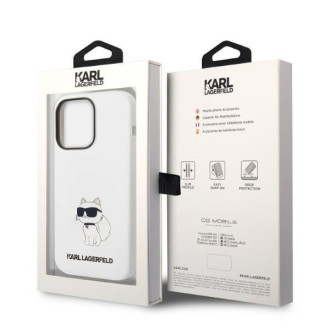 Karl Lagerfeld KLHMP14XSNCHBCH pevný obal pro iPhone 14 Pro Max 6,7&quot; bílý/bílý silikonový chupette MagSafe