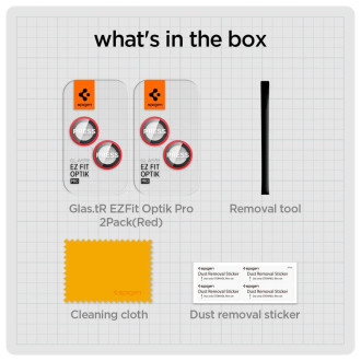 OCHRANA FOTOAPARÁTU Spigen OPTIK.TR „EZ FIT“ 2BAL IPHONE 14 / 14 PLUS ČERVENÝ