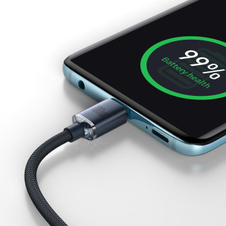 Baseus Crystal Shine Series cable USB cable for fast charging and data transfer USB Type C - USB Type C 100W 2m black (CAJY000701)
