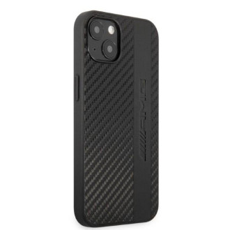 AMG AMHCP13MBLSCA iPhone 13 6,1&quot; černý/černý pevný obal Carbon Stripe&amp;Embossed