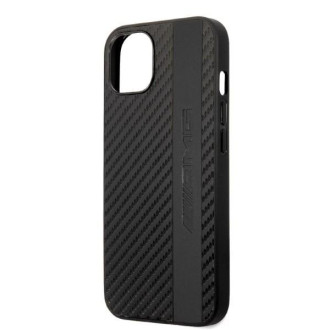 AMG AMHCP13MBLSCA iPhone 13 6,1&quot; černý/černý pevný obal Carbon Stripe&amp;Embossed