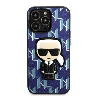 Karl Lagerfeld KLHCP13LPMNIKBL iPhone 13 Pro / 13 6,1&quot; pevný kryt modro/modrý Monogram Ikonik Patch