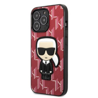 Karl Lagerfeld KLHCP13LPMNIKPI iPhone 13 Pro / 13 6,1&quot; pevný kryt červený/červený Monogram Ikonik Patch