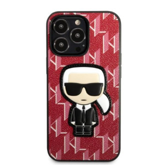 Karl Lagerfeld KLHCP13LPMNIKPI iPhone 13 Pro / 13 6,1&quot; pevný kryt červený/červený Monogram Ikonik Patch