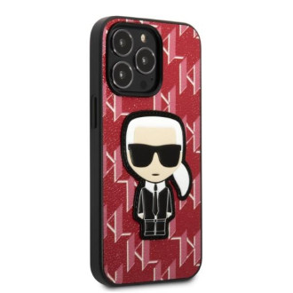 Karl Lagerfeld KLHCP13LPMNIKPI iPhone 13 Pro / 13 6,1&quot; pevný kryt červený/červený Monogram Ikonik Patch