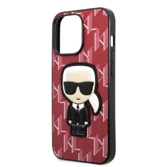 Karl Lagerfeld KLHCP13LPMNIKPI iPhone 13 Pro / 13 6,1&quot; pevný kryt červený/červený Monogram Ikonik Patch