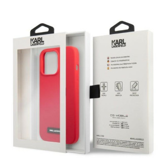Karl Lagerfeld KLHCP13LSLMP1R iPhone 13 Pro / 13 6,1&quot; pevný kryt červený/červený silikonový plak