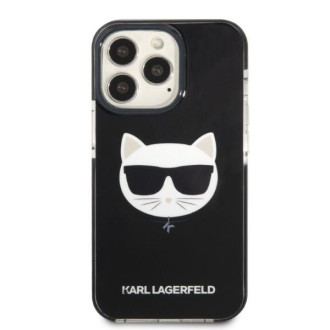 Karl Lagerfeld KLHCP13LTPECK iPhone 13 Pro / 13 6,1&quot; pevné pouzdro černo/černá Choupette Head