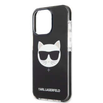 Karl Lagerfeld KLHCP13LTPECK iPhone 13 Pro / 13 6,1&quot; pevné pouzdro černo/černá Choupette Head