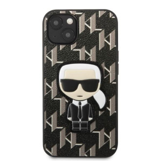 Karl Lagerfeld KLHCP13MPMNIKBK iPhone 13 6,1&quot; pevný kryt černo/černý Monogram Ikonik Patch