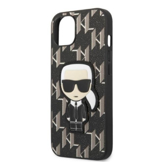 Karl Lagerfeld KLHCP13MPMNIKBK iPhone 13 6,1&quot; pevný kryt černo/černý Monogram Ikonik Patch