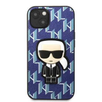 Karl Lagerfeld KLHCP13MPMNIKBL iPhone 13 6,1&quot; pevný obal modro/modrý Monogram Ikonik Patch