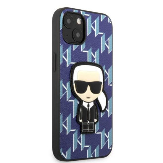 Karl Lagerfeld KLHCP13MPMNIKBL iPhone 13 6,1&quot; pevný obal modro/modrý Monogram Ikonik Patch