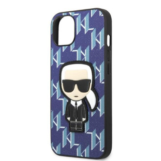 Karl Lagerfeld KLHCP13MPMNIKBL iPhone 13 6,1&quot; pevný obal modro/modrý Monogram Ikonik Patch