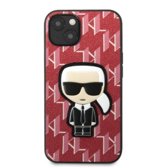 Karl Lagerfeld KLHCP13MPMNIKPI iPhone 13 6,1&quot; pevný kryt červený/červený Monogram Ikonik Patch