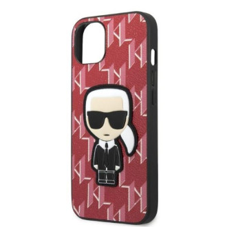 Karl Lagerfeld KLHCP13MPMNIKPI iPhone 13 6,1&quot; pevný kryt červený/červený Monogram Ikonik Patch