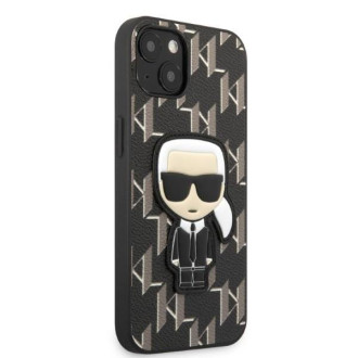 Karl Lagerfeld KLHCP13SPMNIKBK iPhone 13 mini 5,4&quot; pevný obal černo/černý Monogram Ikonik Patch