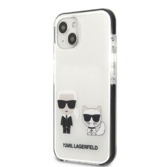 Karl Lagerfeld KLHCP13STPEKCW Pevný obal na iPhone 13 mini 5,4&quot; bílý/bílý Karl&amp;Choupette