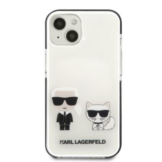 Karl Lagerfeld KLHCP13STPEKCW Pevný obal na iPhone 13 mini 5,4&quot; bílý/bílý Karl&amp;Choupette