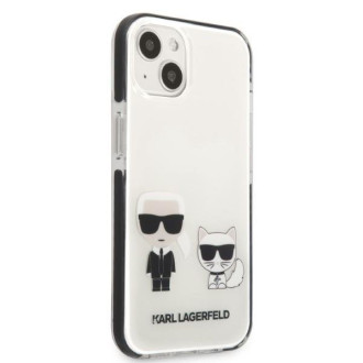 Karl Lagerfeld KLHCP13STPEKCW Pevný obal na iPhone 13 mini 5,4&quot; bílý/bílý Karl&amp;Choupette