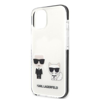 Karl Lagerfeld KLHCP13STPEKCW Pevný obal na iPhone 13 mini 5,4&quot; bílý/bílý Karl&amp;Choupette