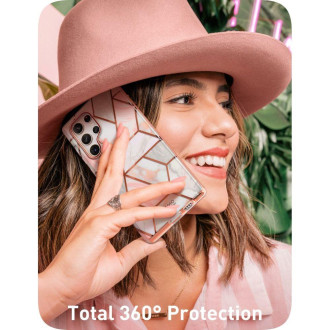 Supcase COSMO GALAXY S23 ULTRA MARBLE RŮŽOVÁ