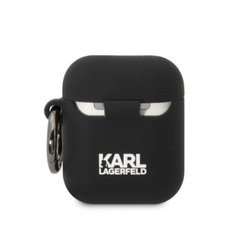 Karl Lagerfeld KLA2RUNIKK AirPods 1/2 kryt černo/černý silikonový Karl Head 3D