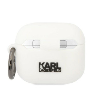 Karl Lagerfeld KLA3RUNCHH kryt AirPods 3 bílý/bílý Silikonová hlava Choupette 3D