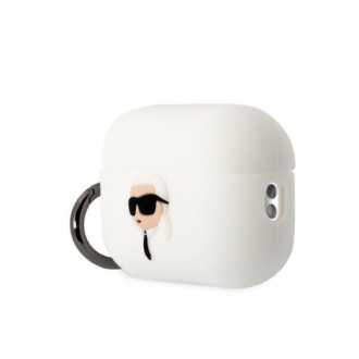 Karl Lagerfeld KLAP2RUNIKH kryt AirPods Pro 2 bílý/bílý silikonový Karl Head 3D
