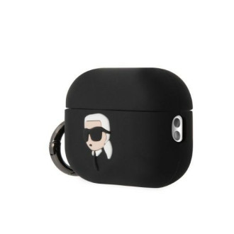 Karl Lagerfeld KLAP2RUNIKK kryt AirPods Pro 2 černo/černý silikonový Karl Head 3D