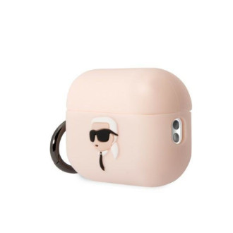 Karl Lagerfeld KLAP2RUNIKP kryt AirPods Pro 2 růžový/růžový silikonový Karl Head 3D