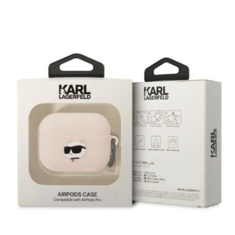 Karl Lagerfeld KLAPRUNCCHP kryt AirPods Pro růžový/růžový Silikonová Choupette Head 3D