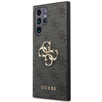Guess GUHCS23L4GMGGR S23 Ultra S918 šedý/šedý pevný obal 4G Big Metal Logo