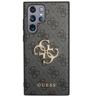 Guess GUHCS23L4GMGGR S23 Ultra S918 šedý/šedý pevný obal 4G Big Metal Logo