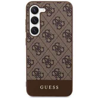 Guess GUHCS23MG4GLBR S23+ S916 hnědé/hnědé pevné pouzdro 4G Stripe Collection